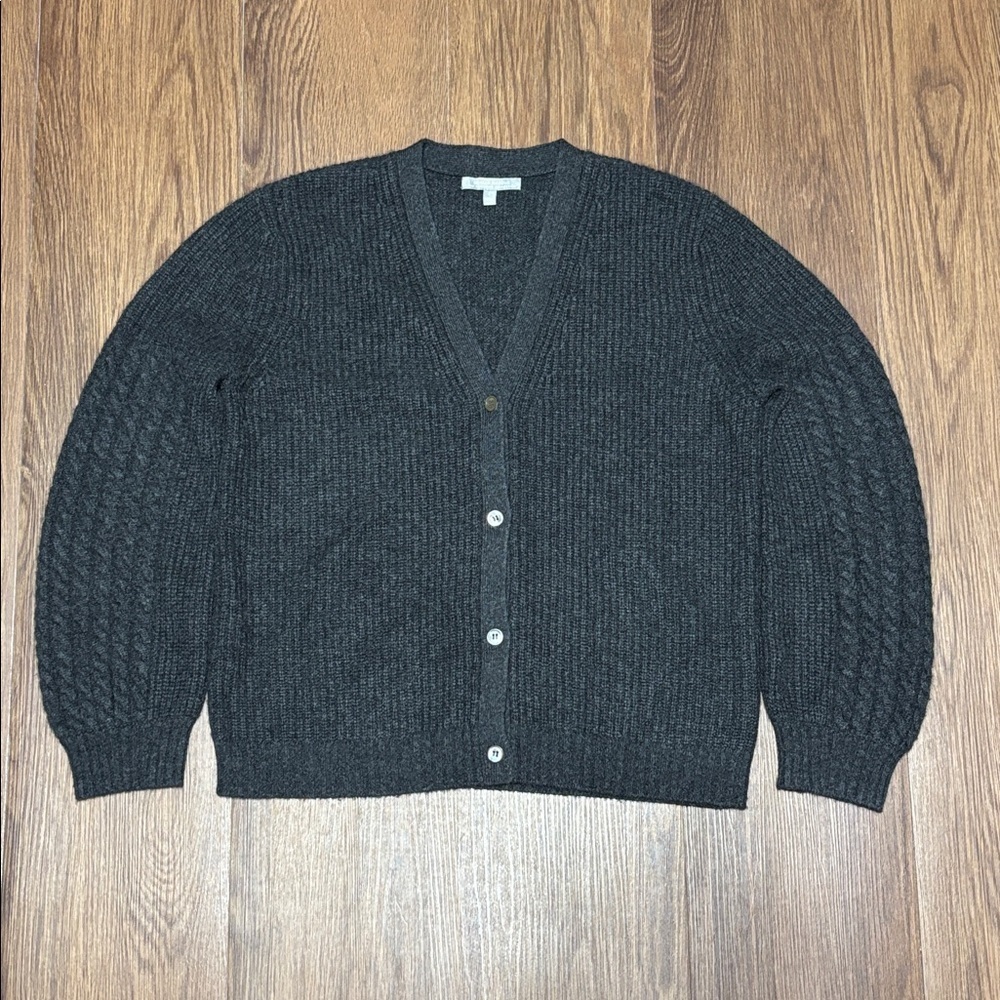 Neiman Marcus Cashmere Button Cardigan Sweater Luxury Elevated Basic Essential